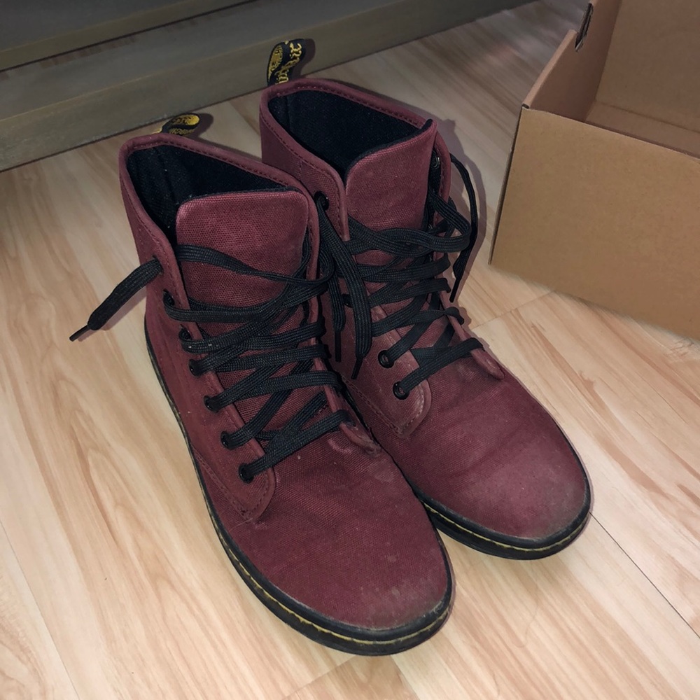 Dr. Martens Cherry Red ankle boots